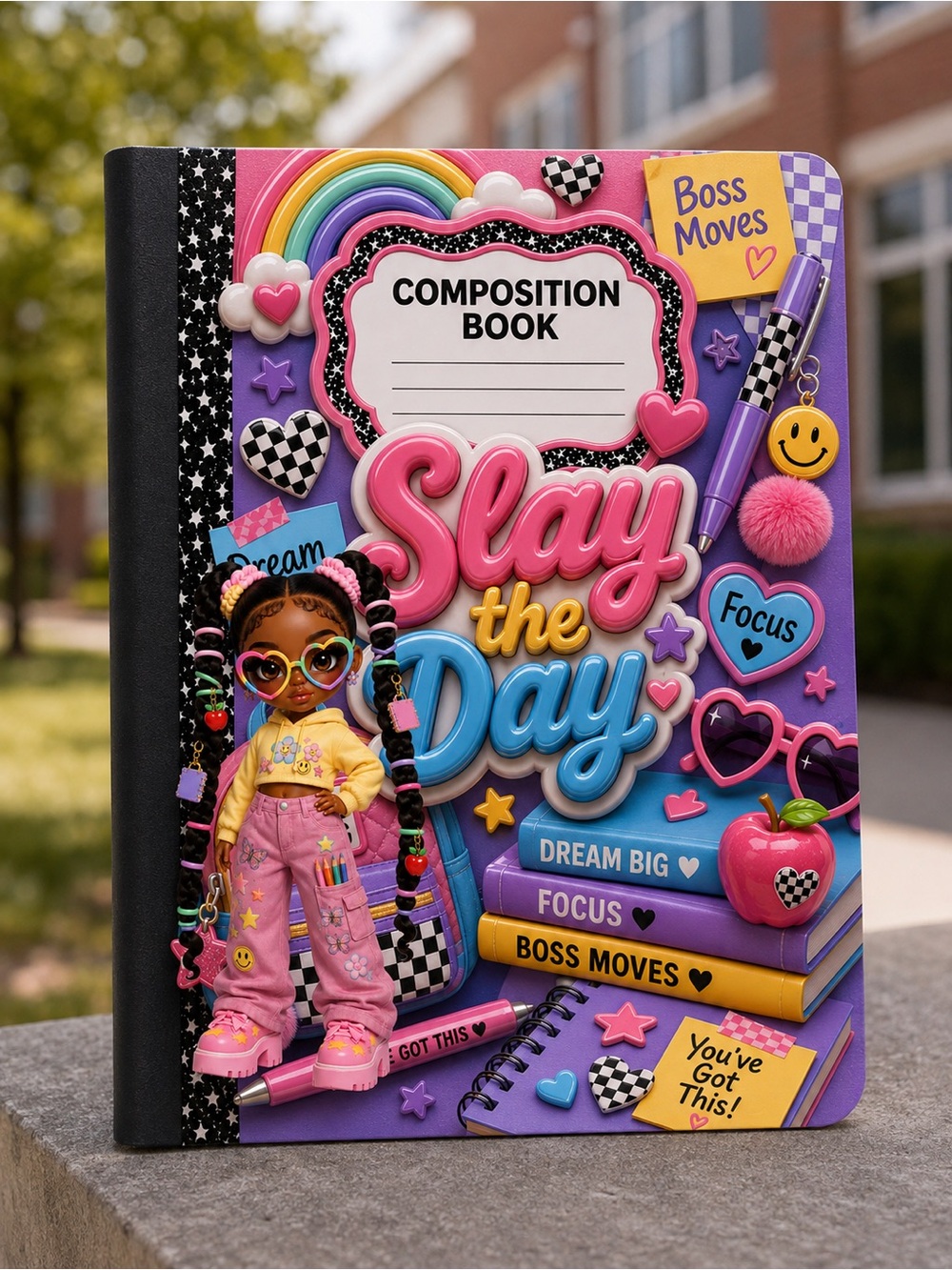 Slay the School Day Personalized Composition Notebook Collection